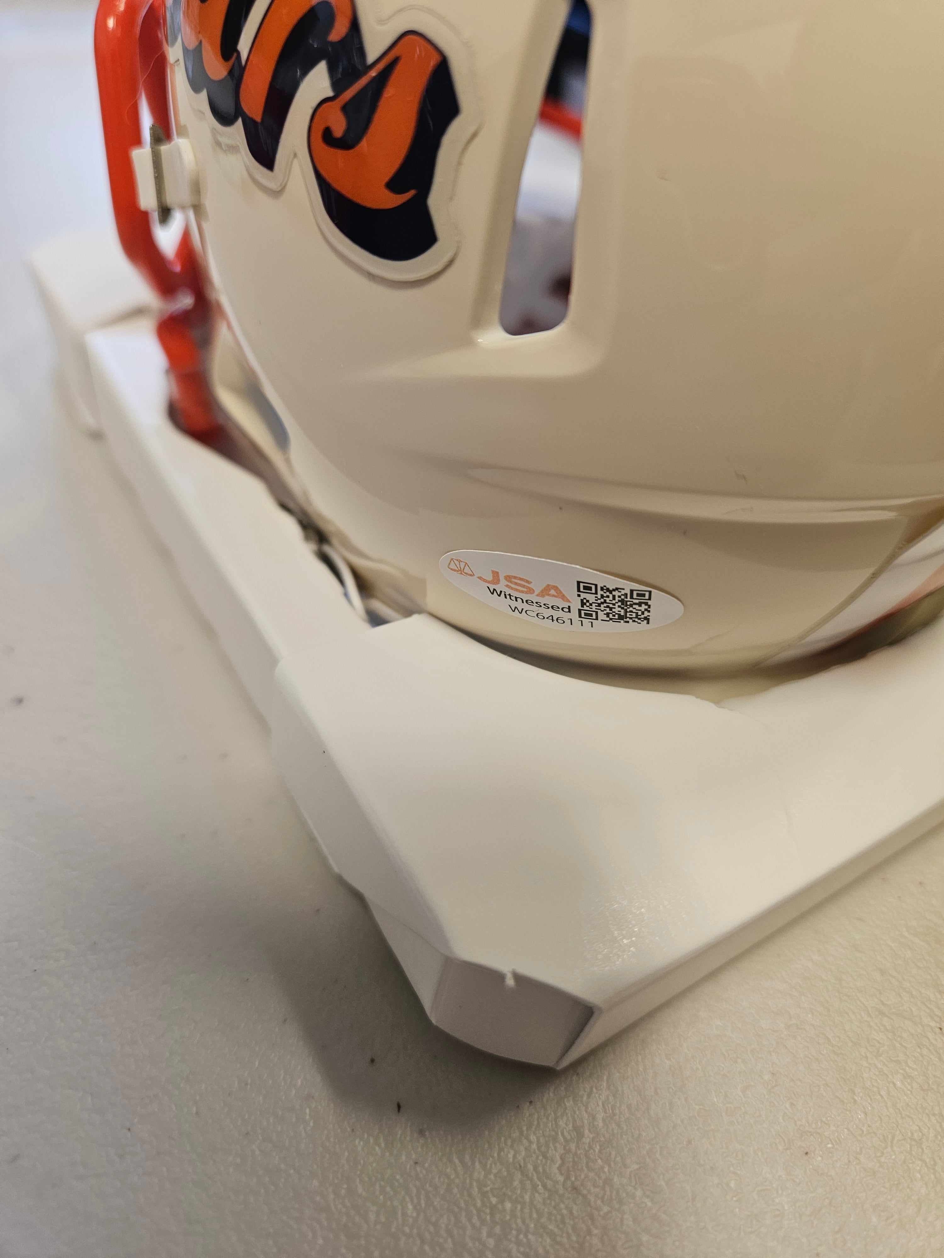 Chicago Bears KYLE MONANGAI Signed Retro Riddell Mini Helmet JSA Witnessed
