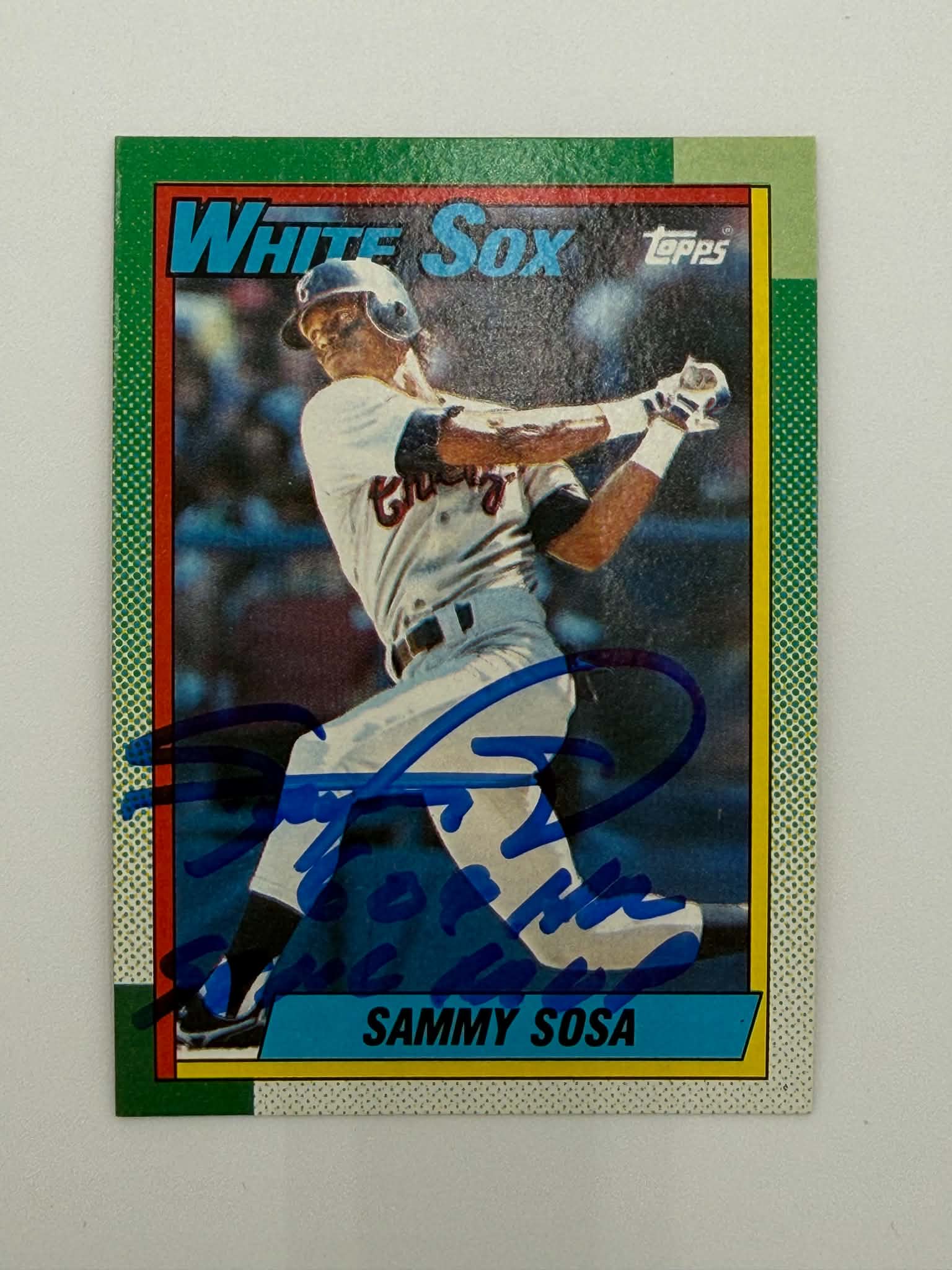 Sammy Sosa Topps 692 White Sox Signed/Autographed Card Dual Inscribed