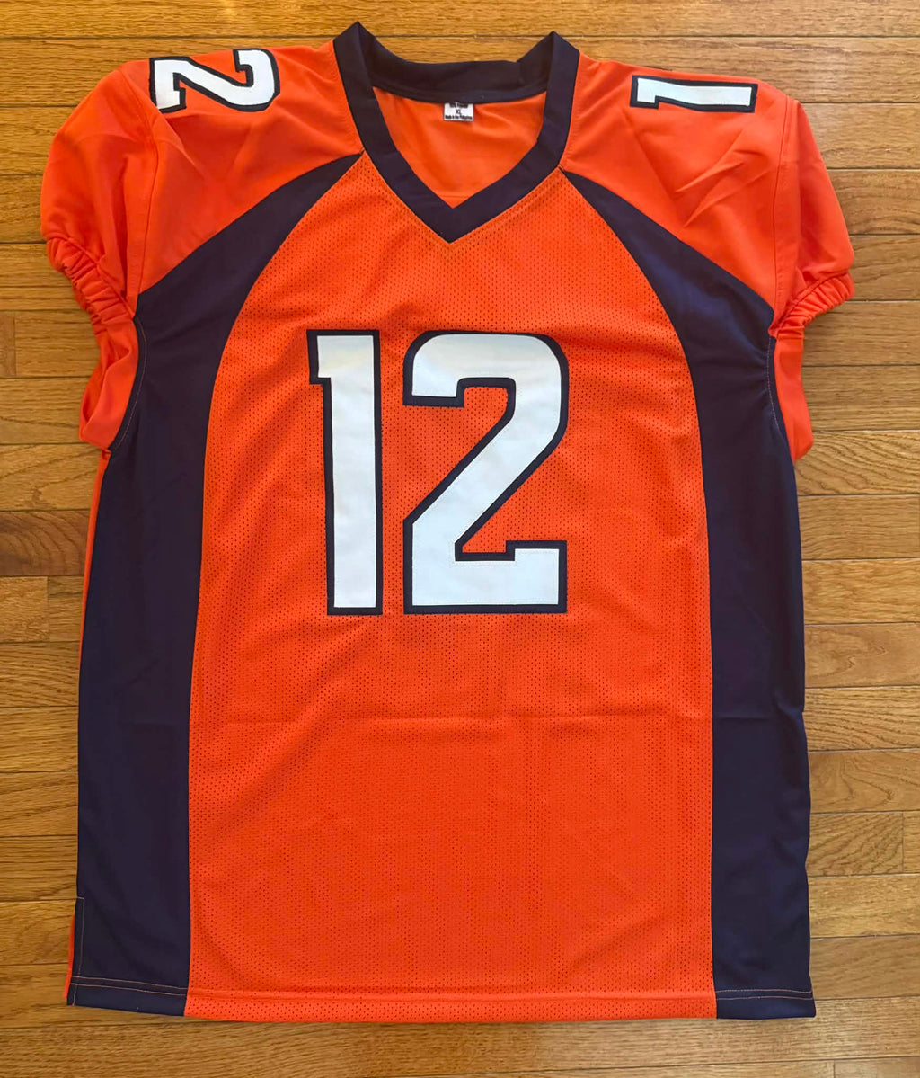 RJ HARVEY signed autographed DENVER BRONCOS Custom Orange JERSEY W/COA JSA XL Game Cut