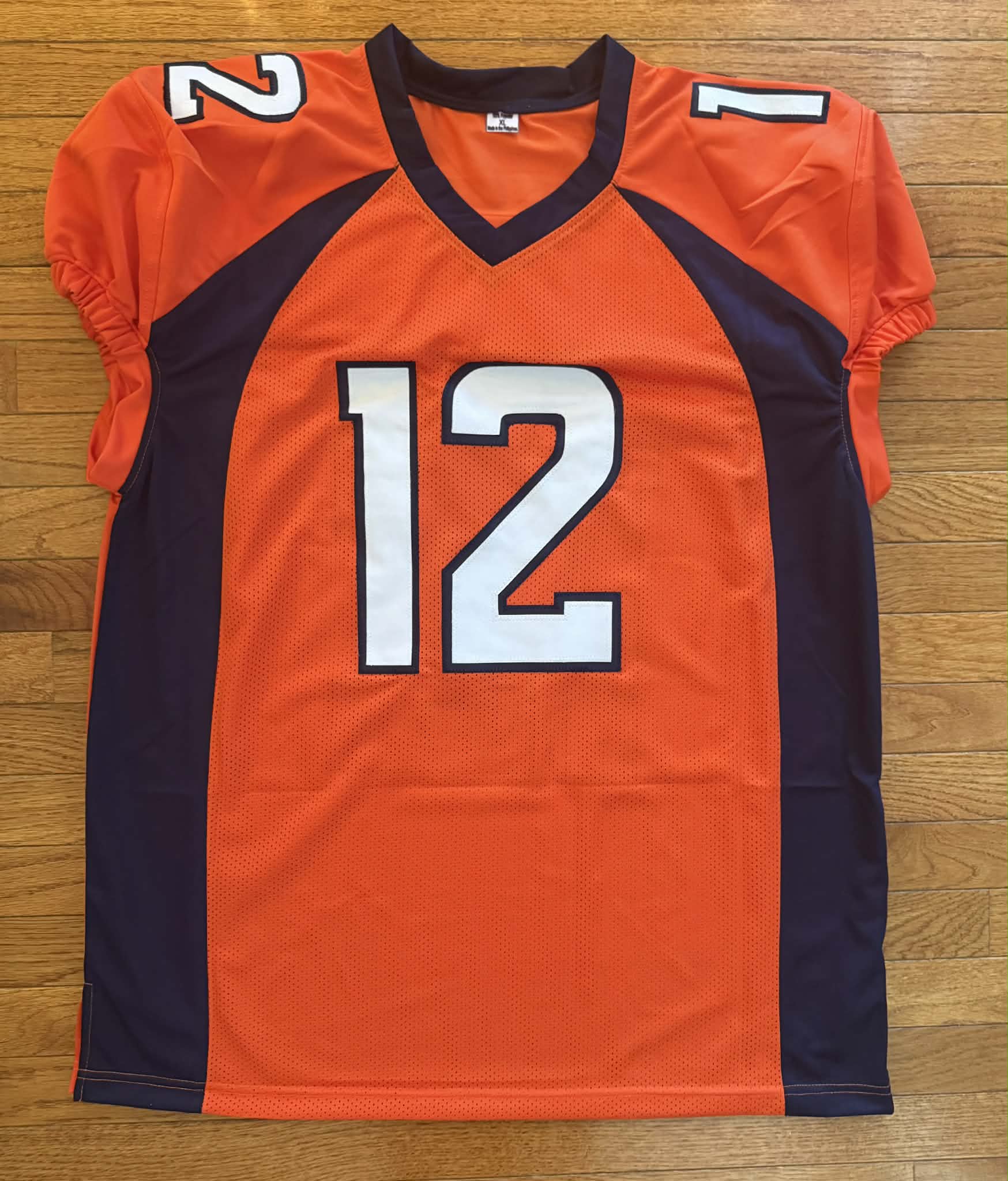 RJ HARVEY signed autographed DENVER BRONCOS Custom Orange JERSEY W/COA JSA XL Game Cut