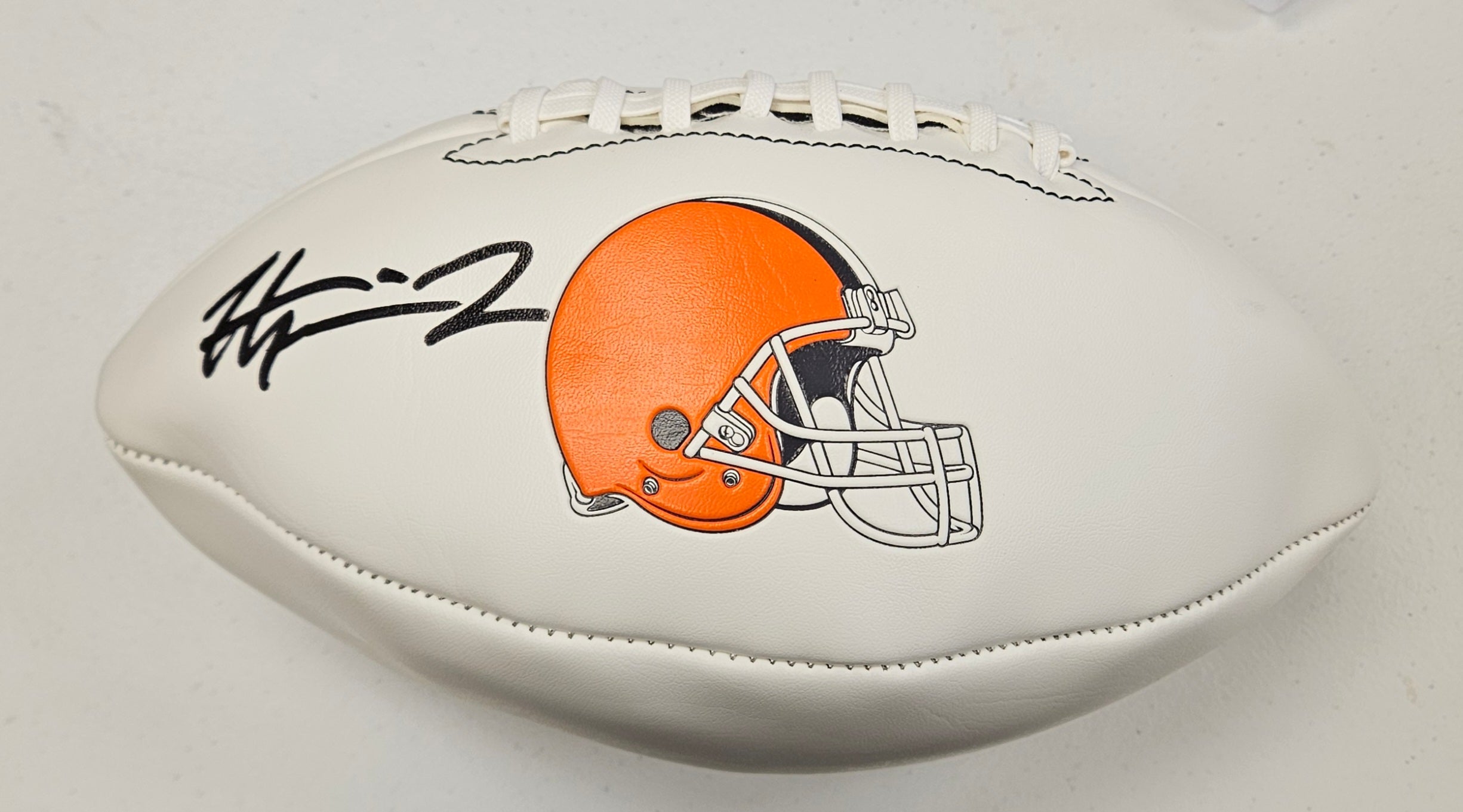 Harold Fannin Jr Signed Cleveland Browns Bowling Green Logo Football JSA COA