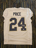 Jadarian Price Signed/Autographed White Game Cut Jersey
