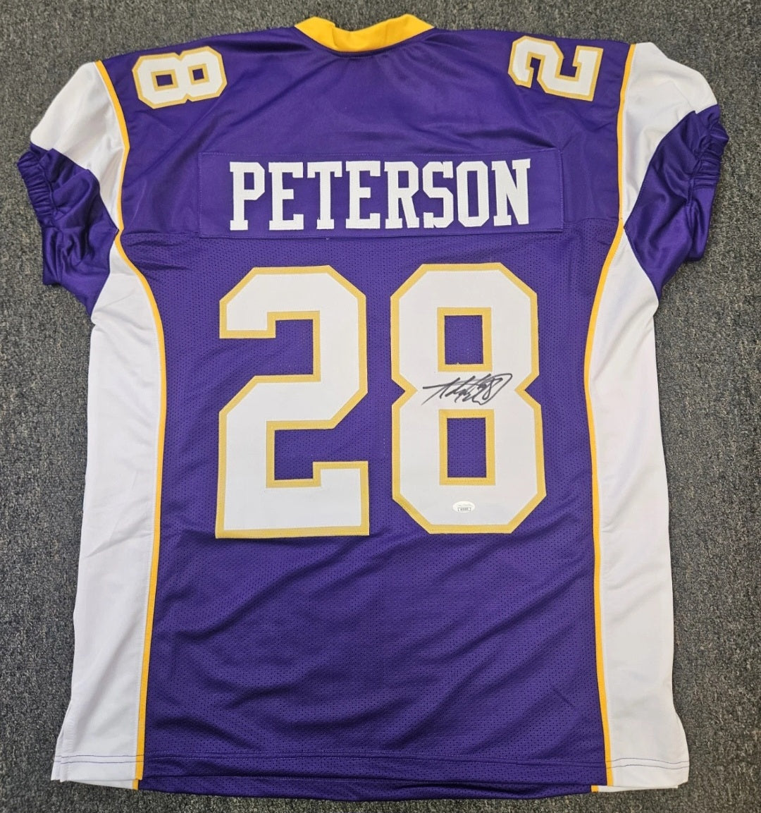Adrian Peterson Signed Purple Pro-Style Football Jersey JSA COA
