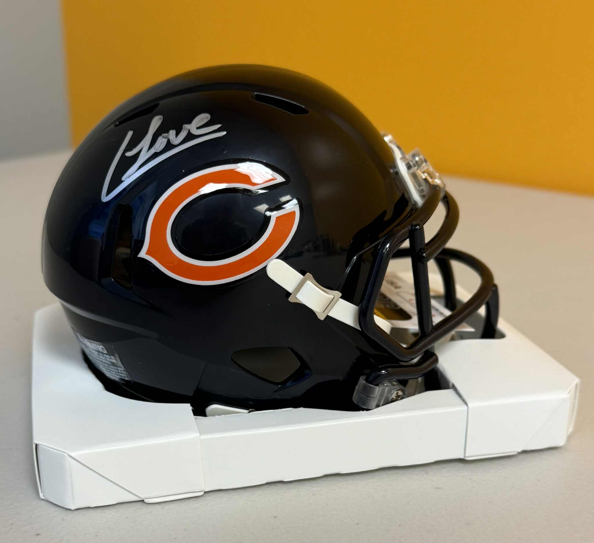 Colston Loveland Signed Chicago Bears Speed Mini Helmet (JSA COA)