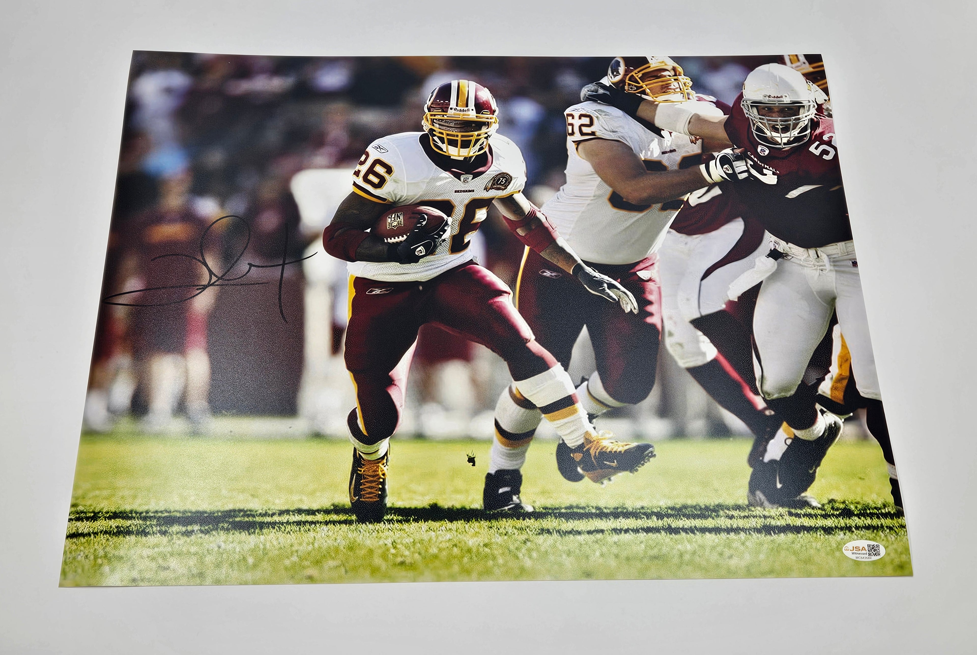CLINTON PORTIS Signed Autographed 16x20 Photo Washington Redskins w/JSA WHITE